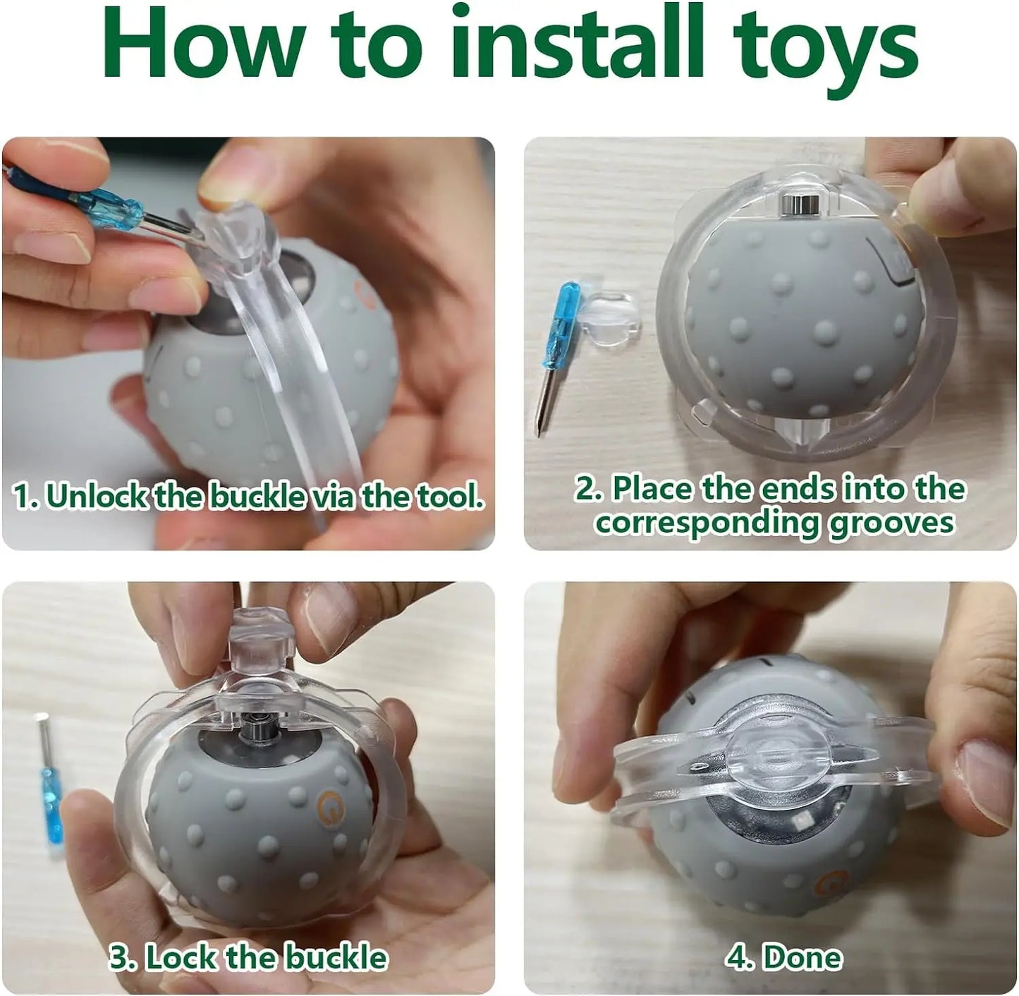 Motion Interactive Cat Toys - Automatic Moving Ball with Lights