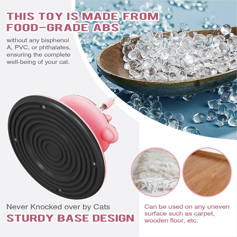 Interactive Cat Teaser Wand with Suction Cup