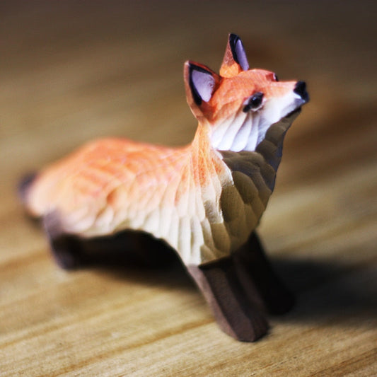 Wood Carving Fox Handicrafts