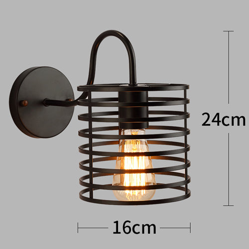 Vintage Cage Guard Iron Indoor Lighting Lamp