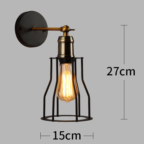 Vintage Cage Guard Iron Indoor Lighting Lamp