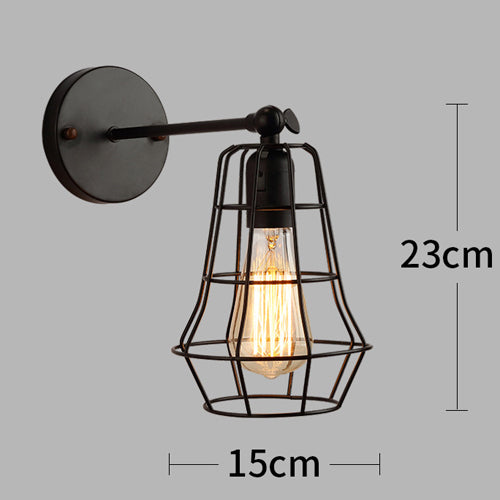 Vintage Cage Guard Iron Indoor Lighting Lamp