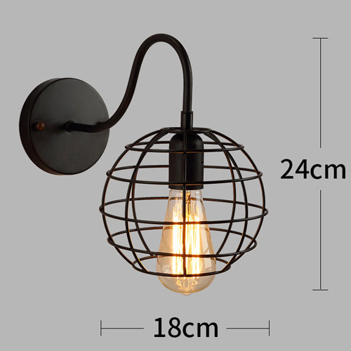 Vintage Cage Guard Iron Indoor Lighting Lamp