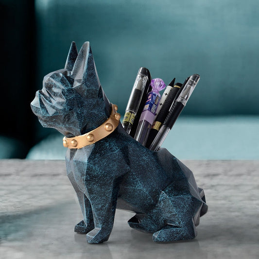 Dog Pen holder Resin Figurine