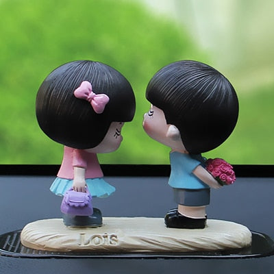 Set of Love Dolls for Car Dashboard Decor