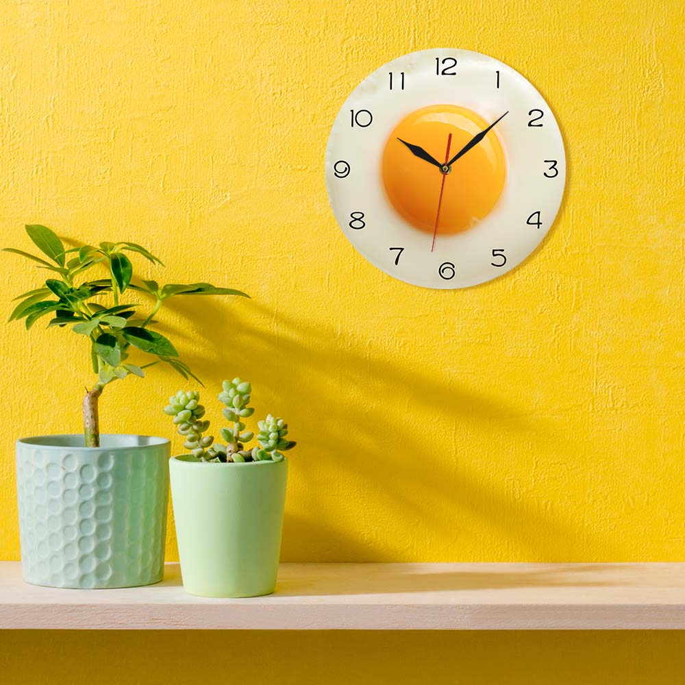 Sunny Side Up Fried Egg Creative Wall Clock