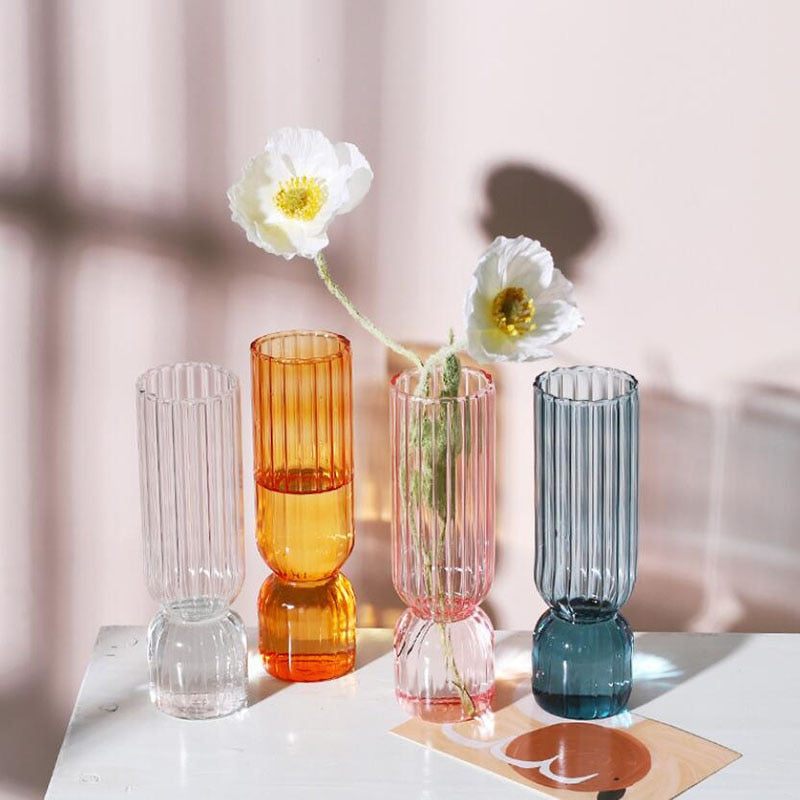 Modern Art Glass Vase For Hydroponic Plants
