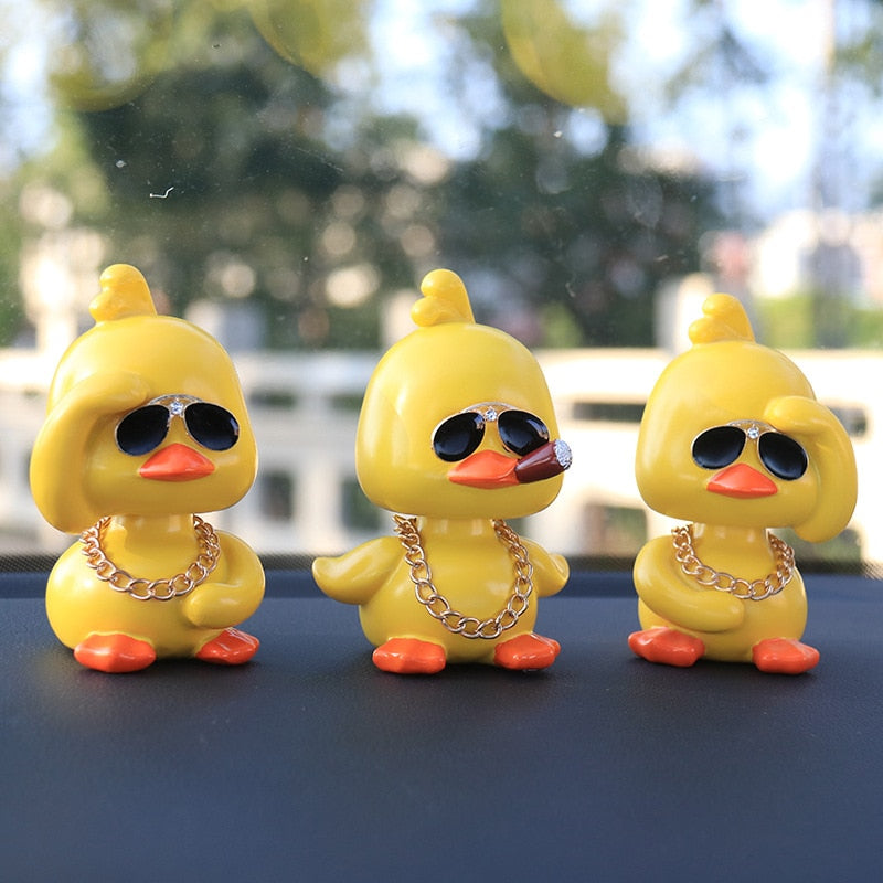 Shaking Head Yellow Duck for Car Dashboard Decor