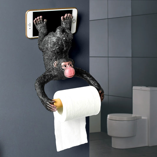 Tissue Holder Gibbon Toilet Decoration