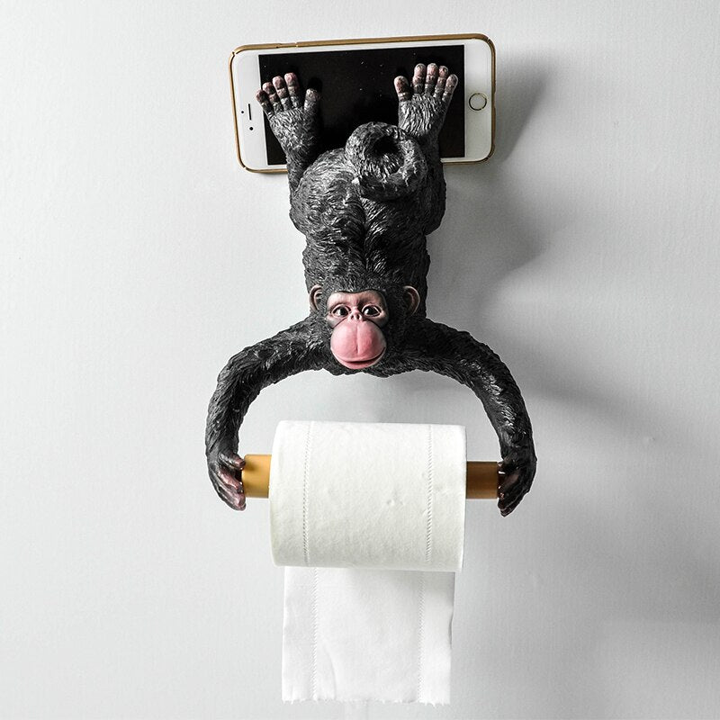 Tissue Holder Gibbon Toilet Decoration