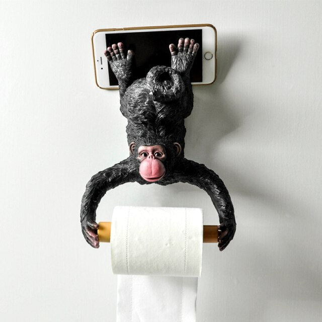 Tissue Holder Gibbon Toilet Decoration