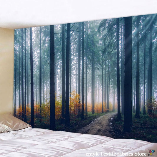 Mysterious Forest Meditation Tapestry