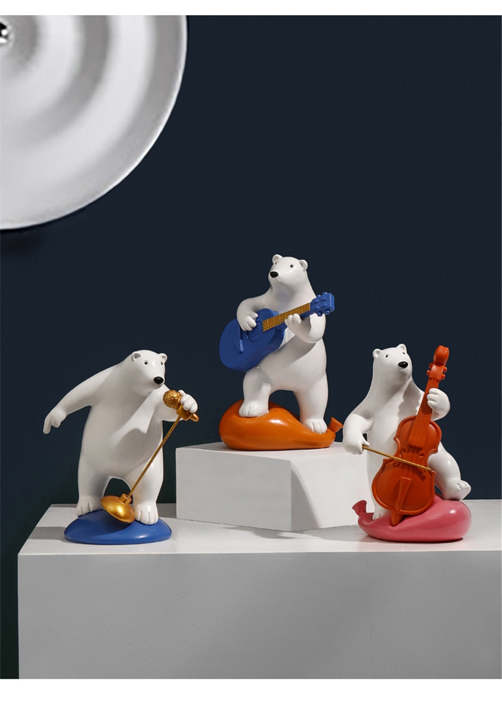 Polar Bear Band Resin Nordic Figurines