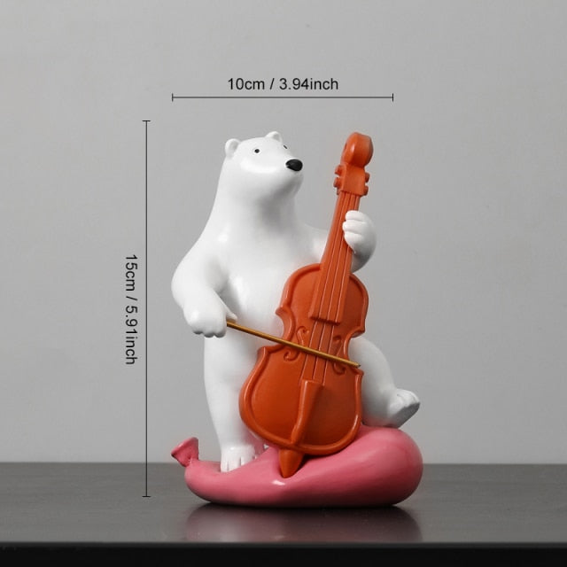 Polar Bear Band Resin Nordic Figurines