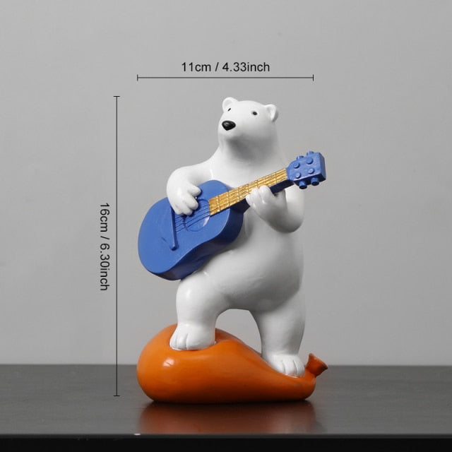 Polar Bear Band Resin Nordic Figurines