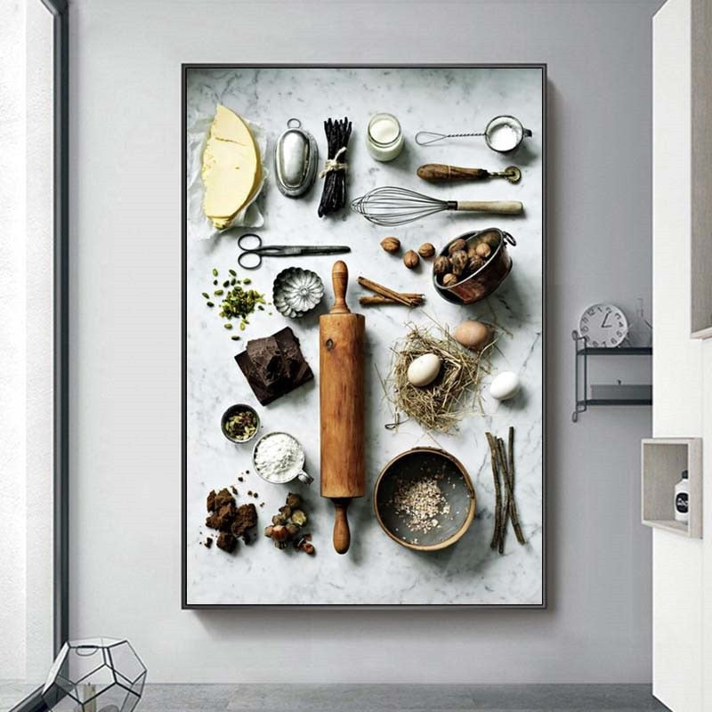 Waterproof Canvas Printing Kitchen Ware Poster