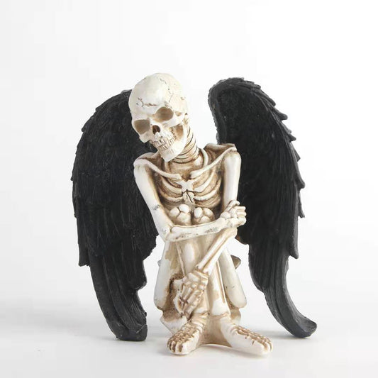 The Skeleton Angel Figurine Home Décordecorative Resin Figures