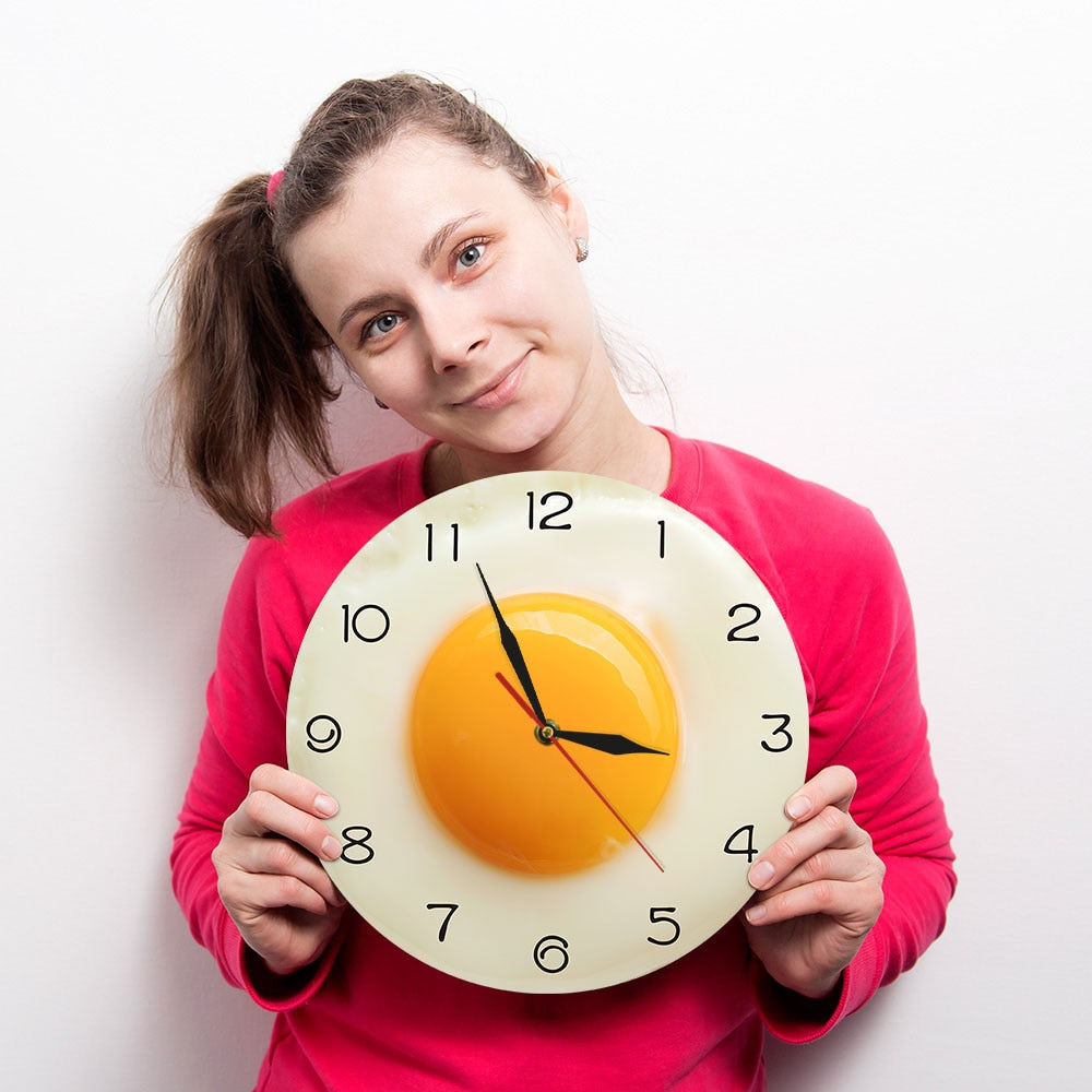 Sunny Side Up Fried Egg Creative Wall Clock