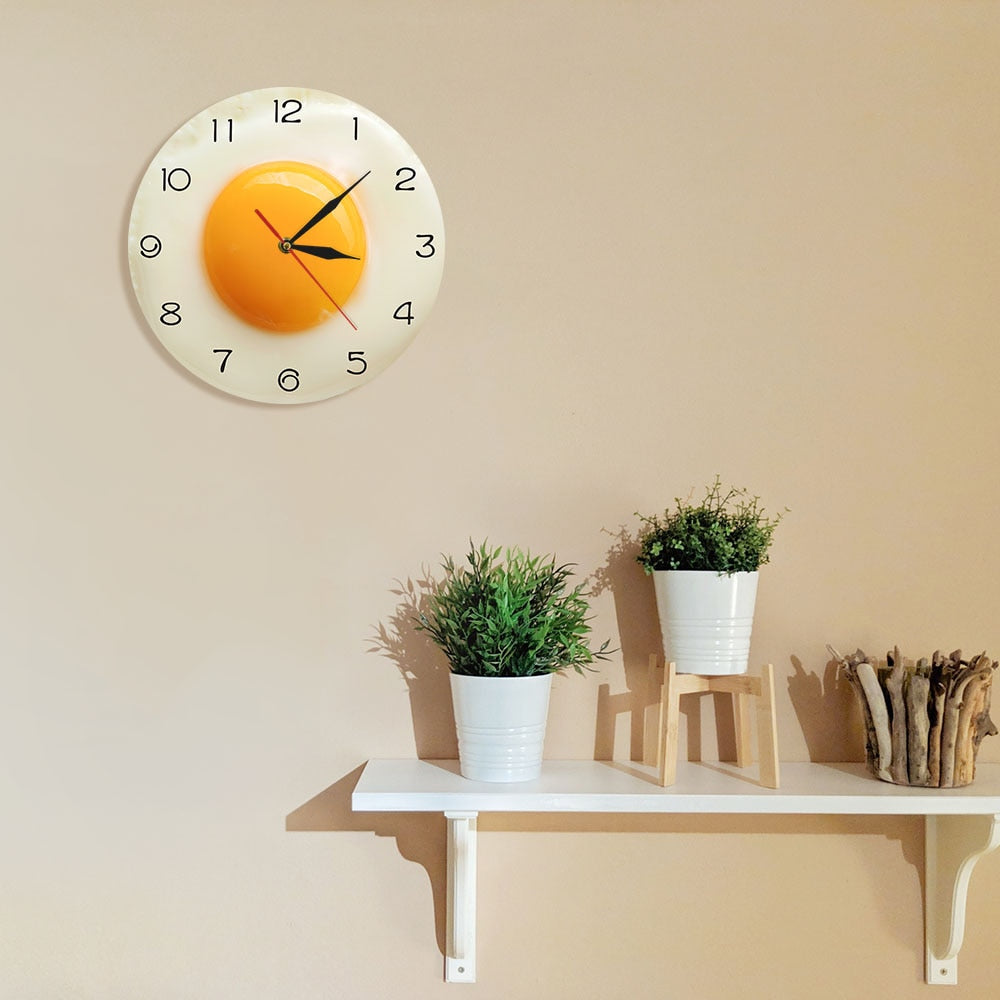 Sunny Side Up Fried Egg Creative Wall Clock