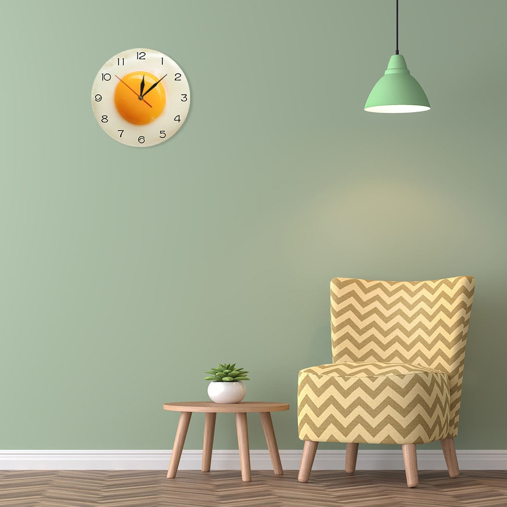 Sunny Side Up Fried Egg Creative Wall Clock