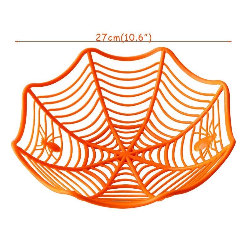 Halloween Party Spider Web Fruit Basket Bowl