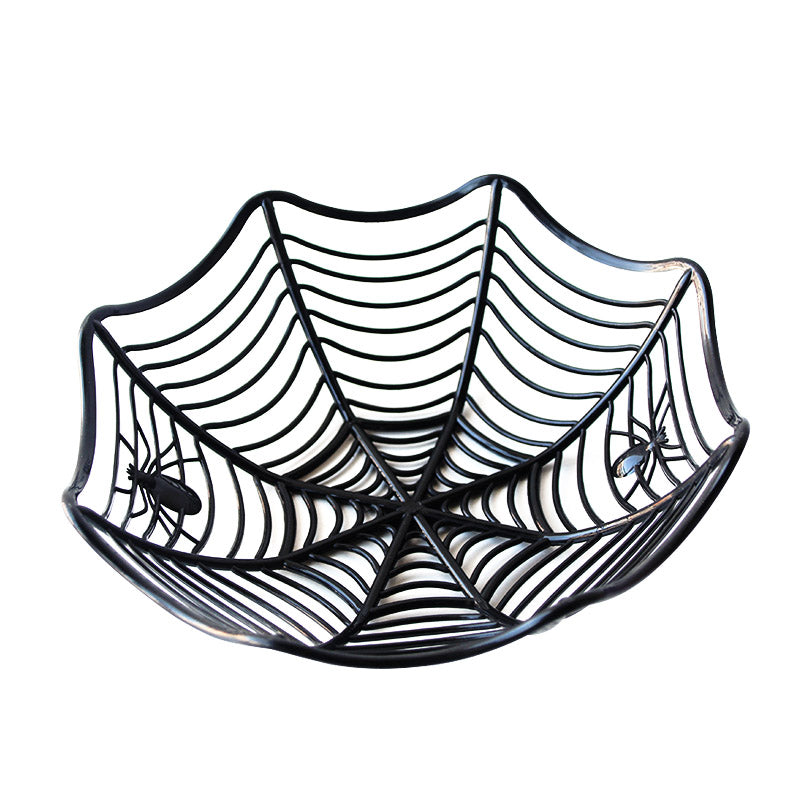 Halloween Party Spider Web Fruit Basket Bowl