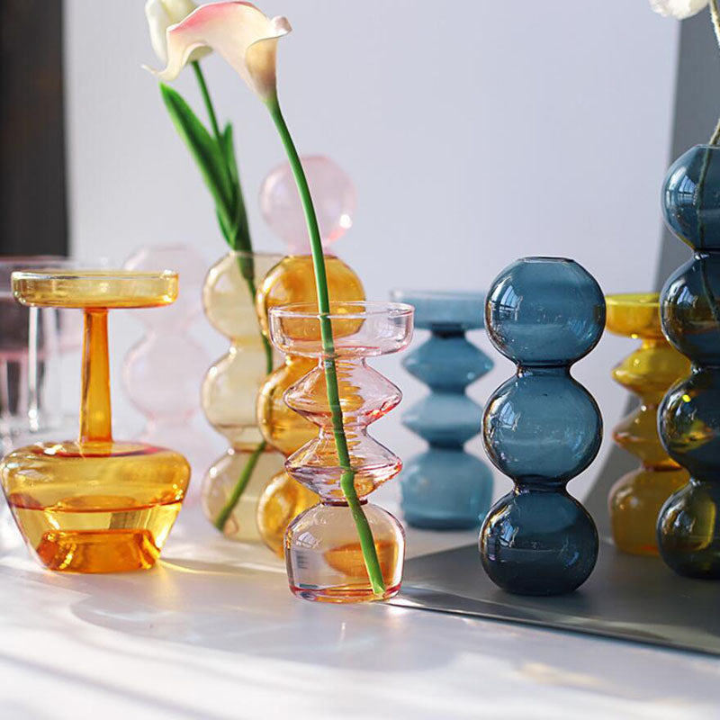 Modern Art Glass Vase For Hydroponic Plants
