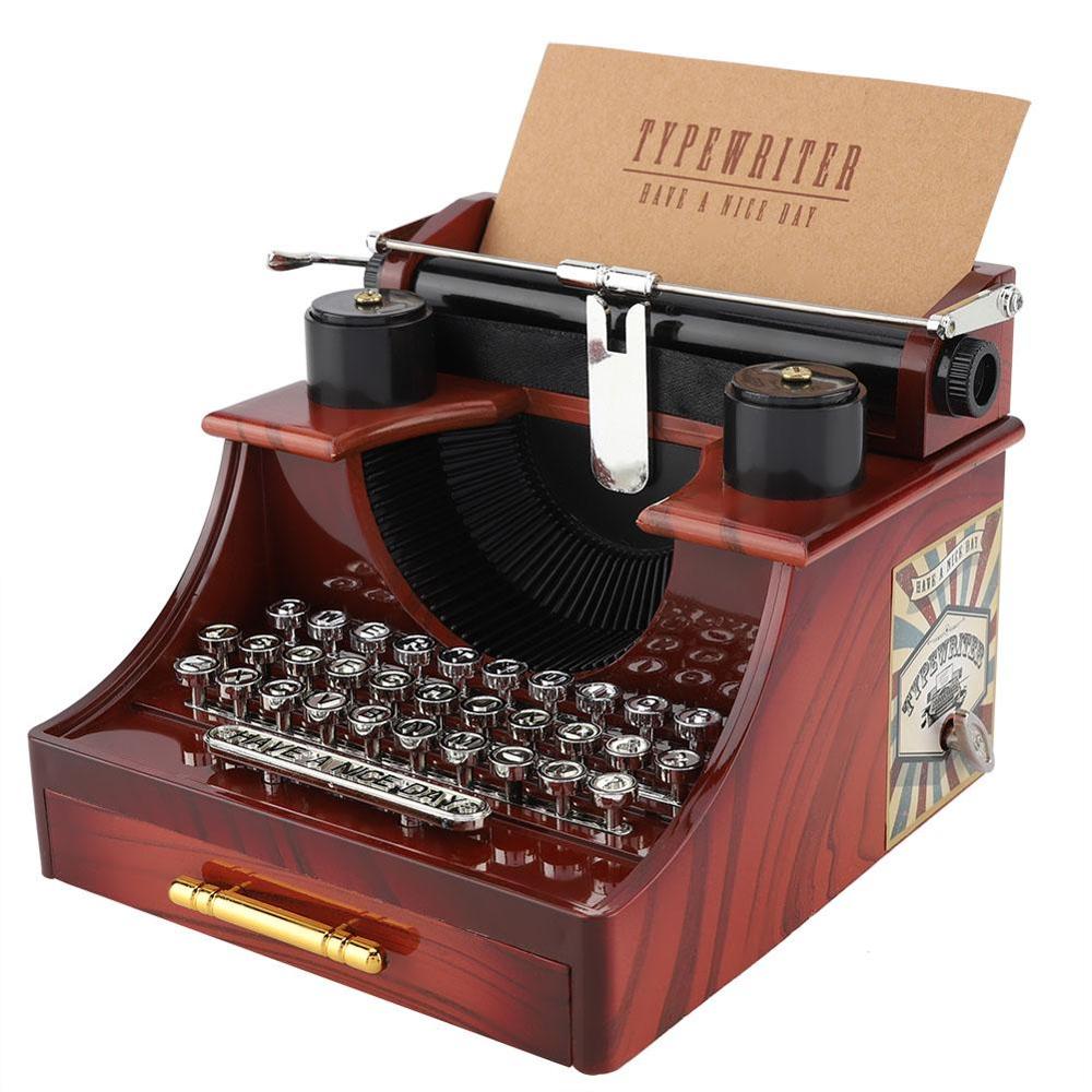 Vintage Typewriter Style Music Box