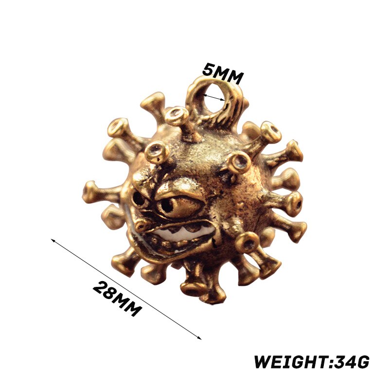 Unconventional virus Brass Pendant Figurines