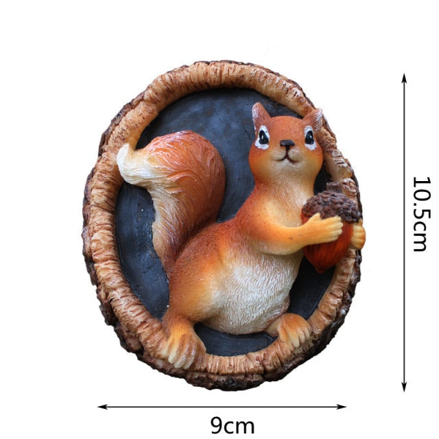 Squirrel simulation tree hole garden DIY Ornaments