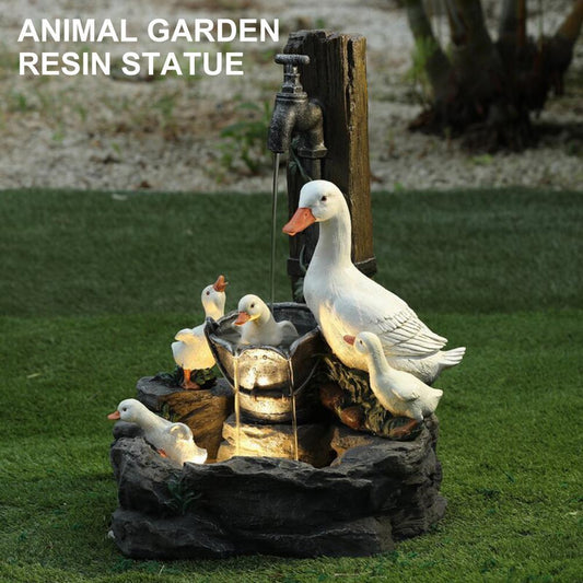 Multi-color Cascading Freestanding Duck Garden Decor