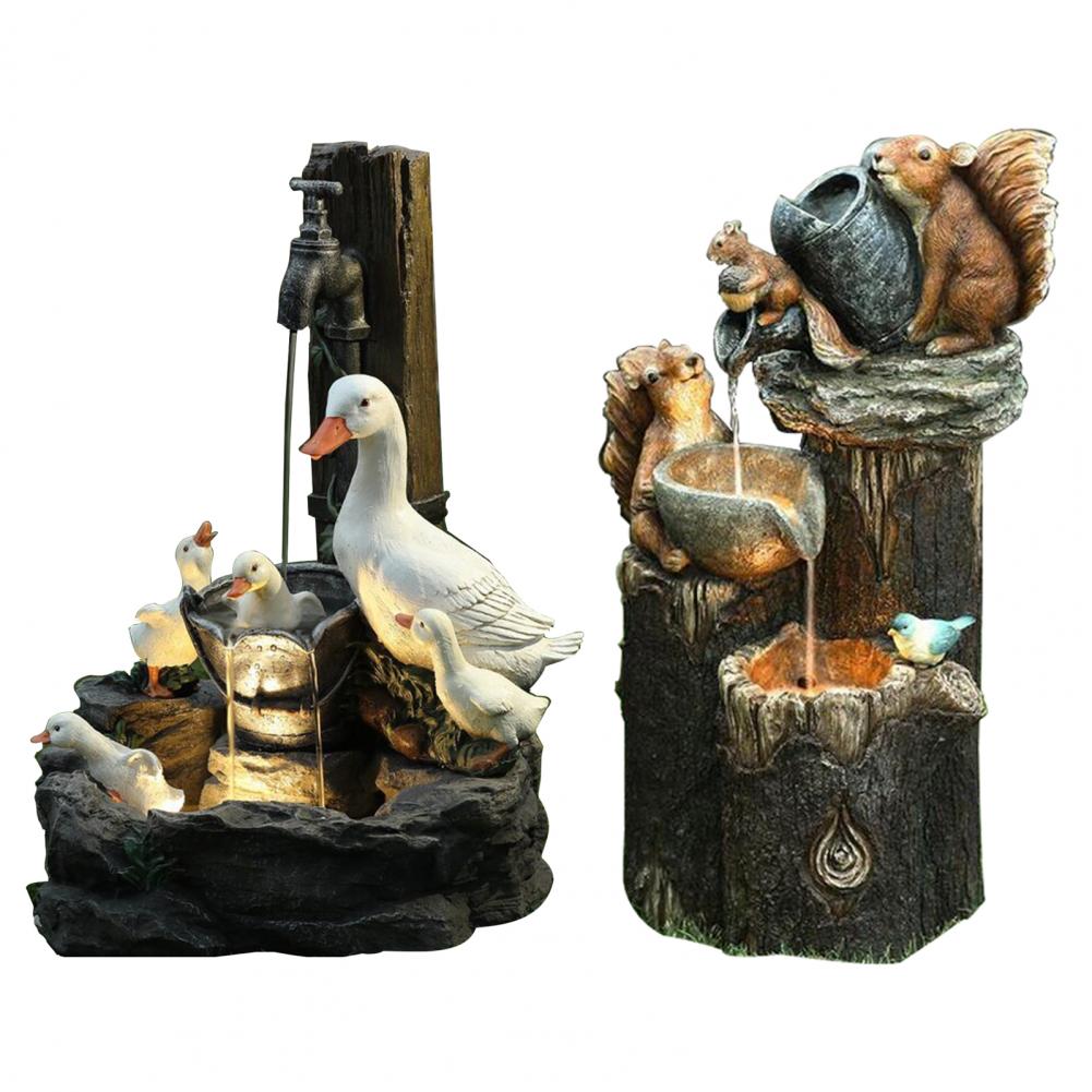 Multi-color Cascading Freestanding Duck Garden Decor