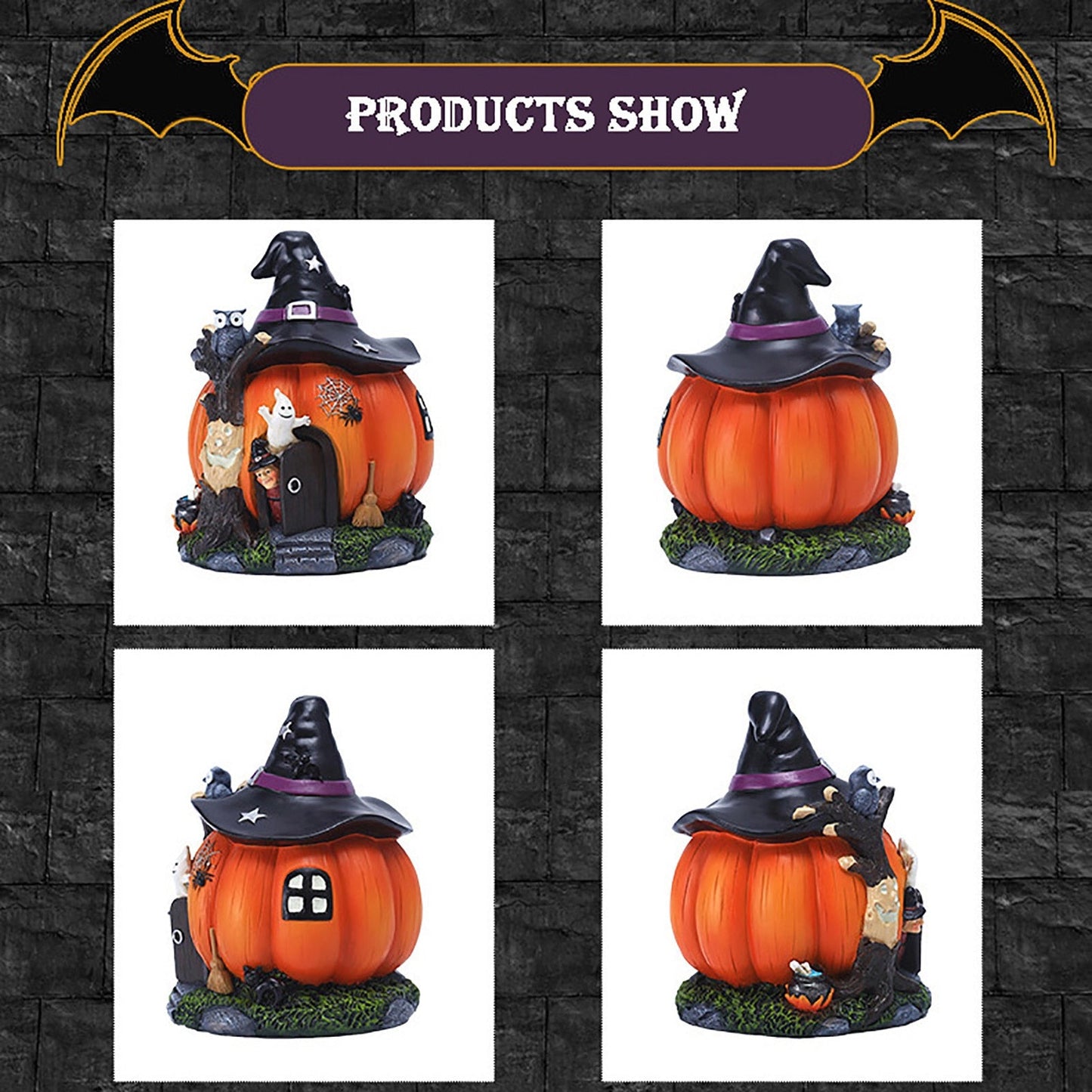 Halloween Pumpkin House Garden Decoration Ornaments