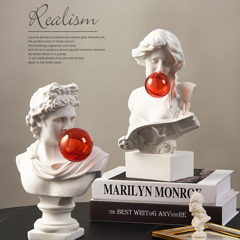 Creative Red Bubble Greek David Statue