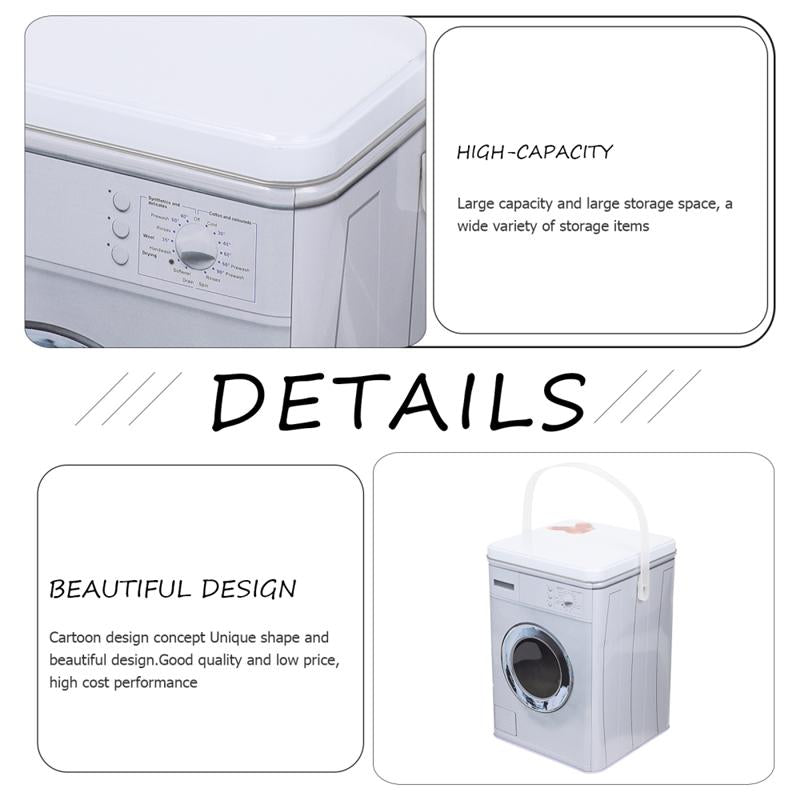 Washing Machine Shape Laundry Powder Storage Box
