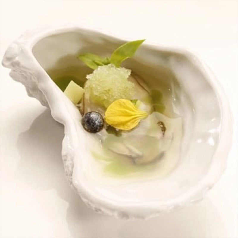Ceramic Oyster-shaped Plate Tableware