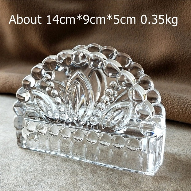 Transparent Leaf Stamped Tissue Stand