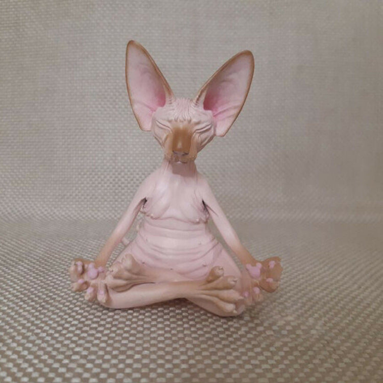 Sitting Sphynx Cat Figurines