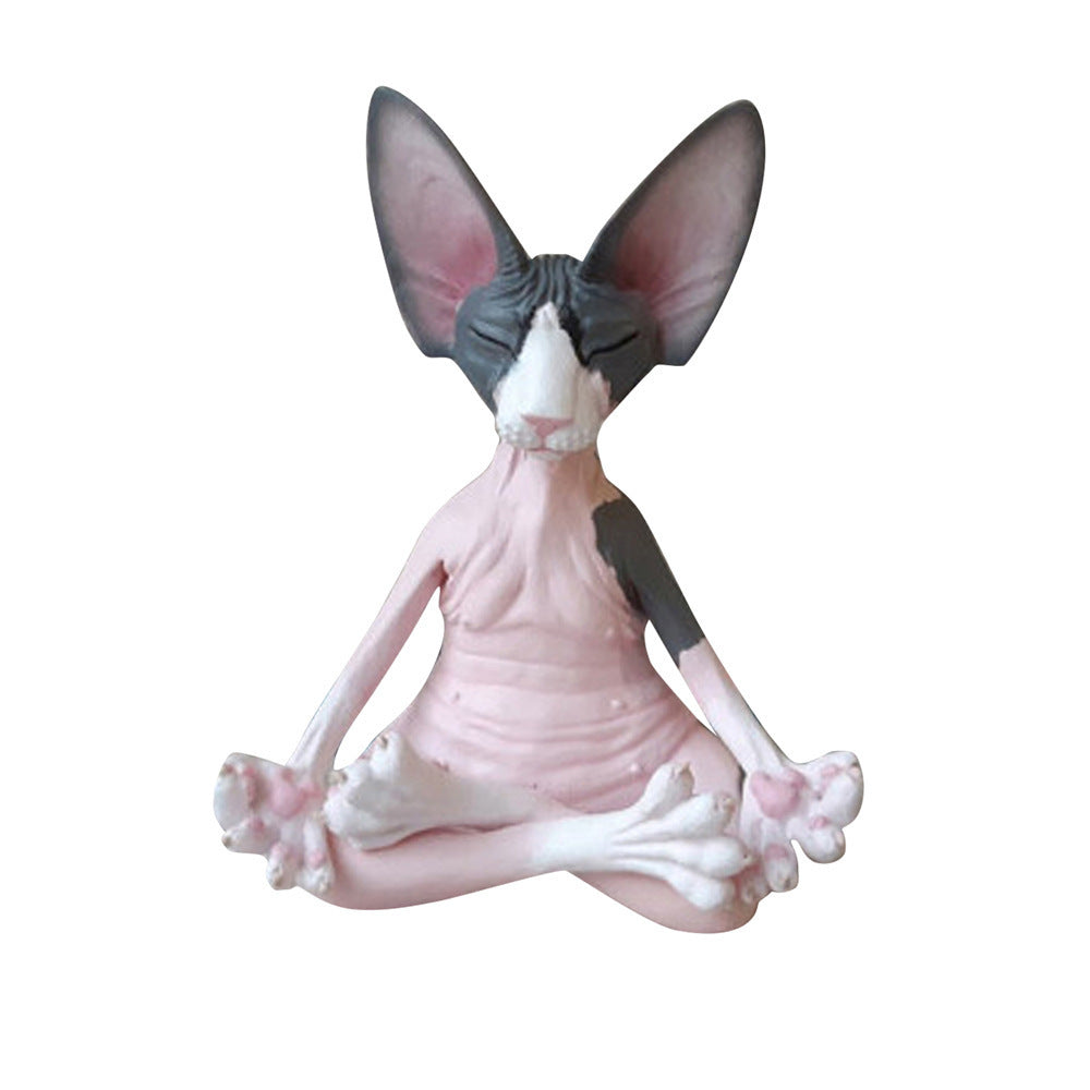 Sitting Sphynx Cat Figurines