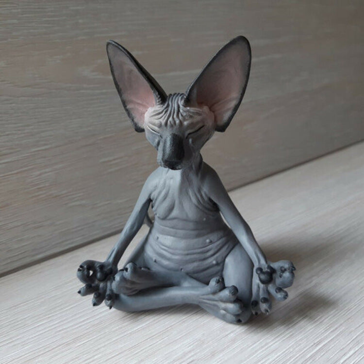 Sitting Sphynx Cat Figurines