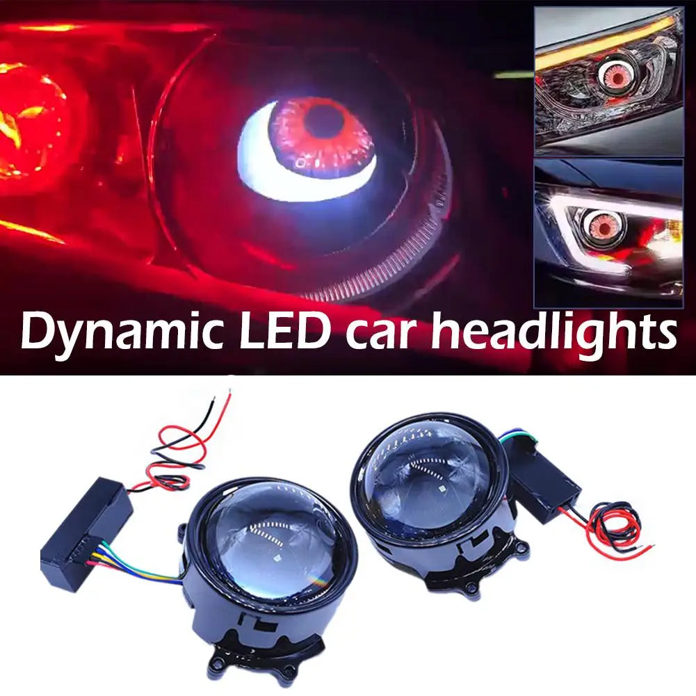 Dynamic Devil Eyes Car Headlight