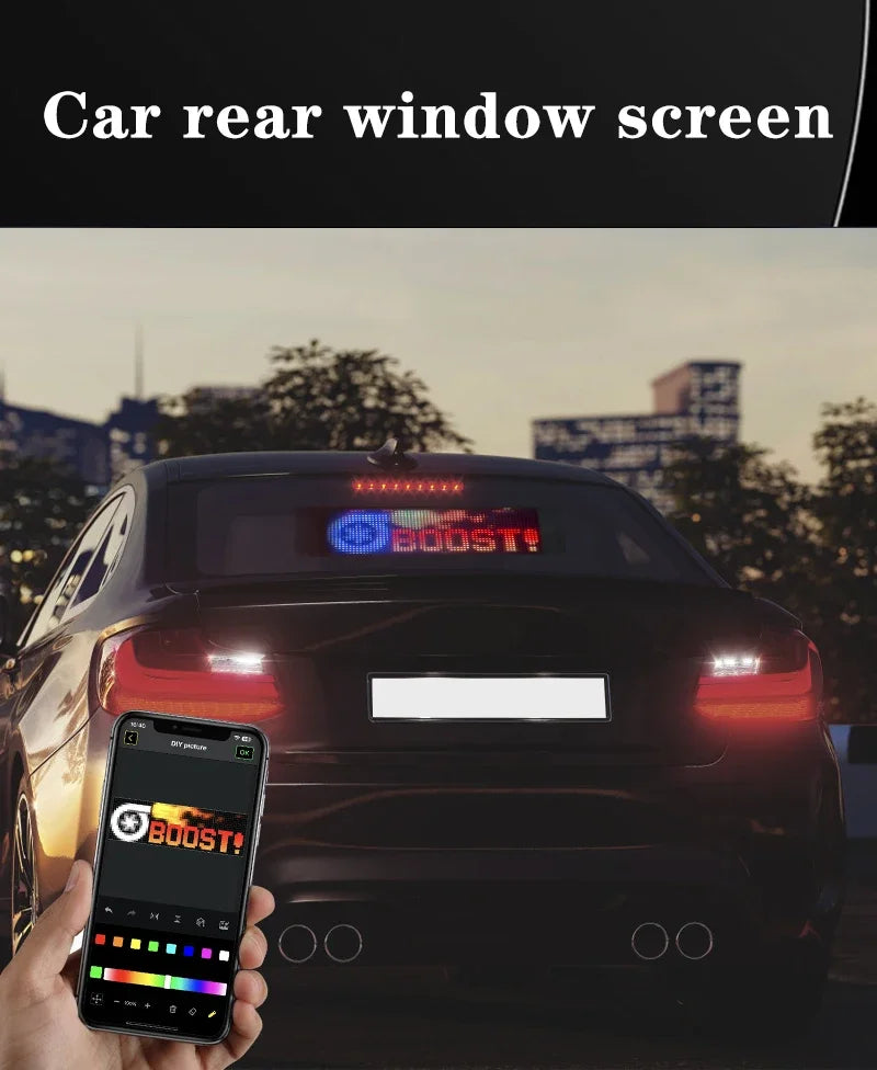 Bluetooth Programmable Car LED Sign