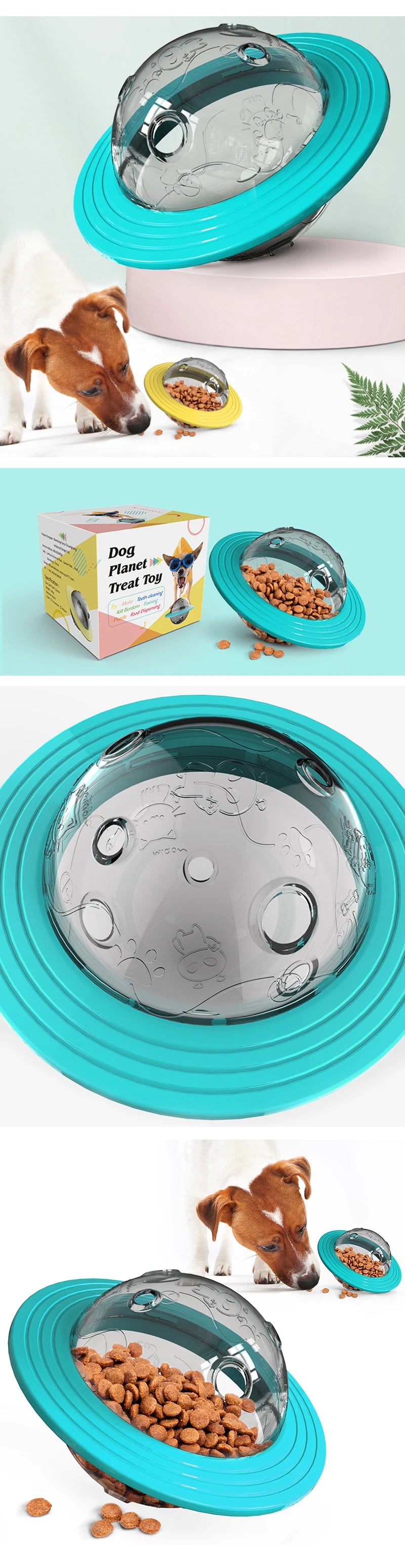 Interactive Dog Flying Disc & Slow Feeder Toy