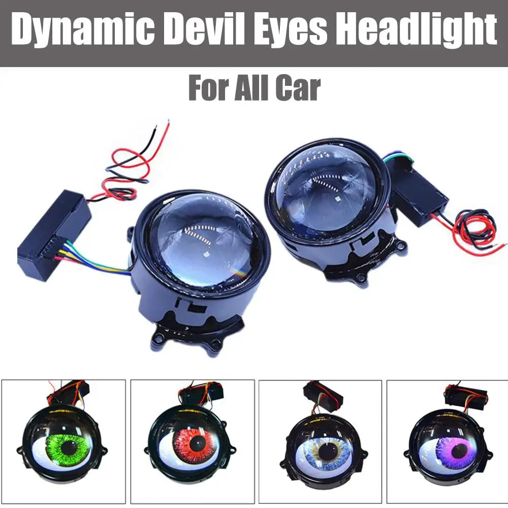 Dynamic Devil Eyes Car Headlight