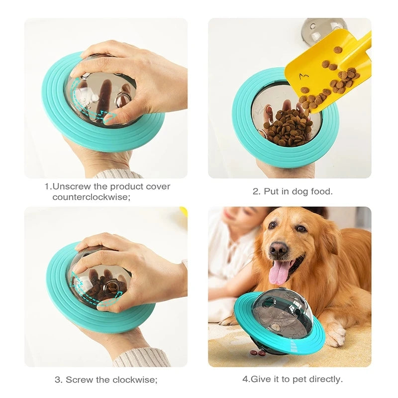 Interactive Dog Flying Disc & Slow Feeder Toy