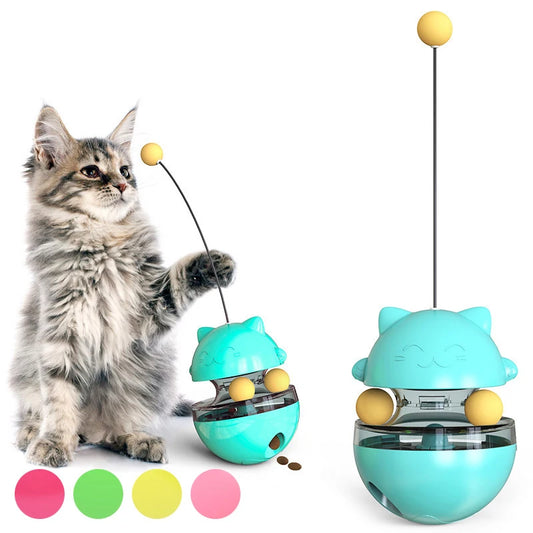 Interactive Cat Tumbler Toy with Food Dispenser