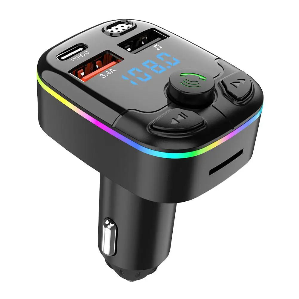 Bluetooth 5.0 Car FM Transmitter PD Player