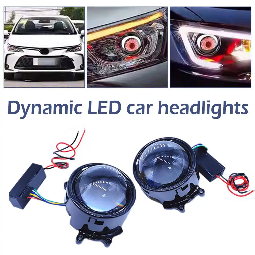 Dynamic Devil Eyes Car Headlight