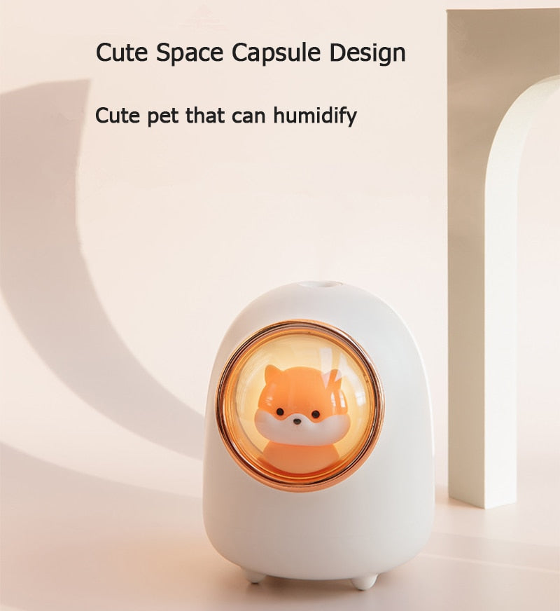 Mini Cute Pet Air Humidifier With LED Night Lamp