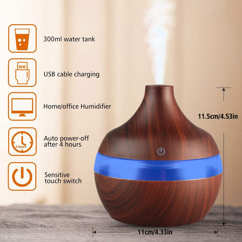 Mini Wooden USB Air Humidifier